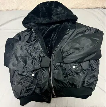 자라 리버서블 봄버 자켓 MA-1 블루종 블랙