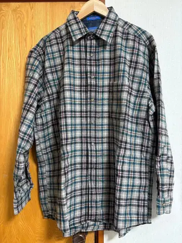 00s Pendleton 체크 무늬 울 셔츠 Made in USA