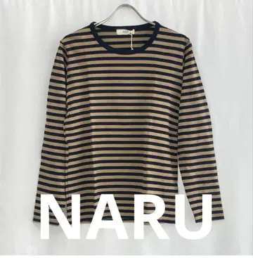 NARU  천축 코튼 보더 티셔츠