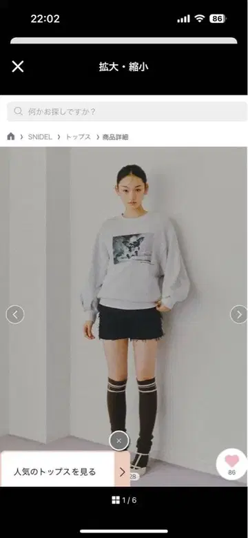 스나이델 그렘린 맨투맨 프리 사이즈 택 포함 미사용 새상품