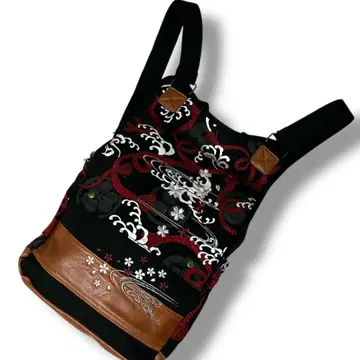 [새상품급] 오오니시켄세이한 Ripple 일본풍 패턴 자수 백팩