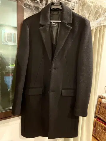 DENHAM 블랙 체스터 코트 CROMBIE