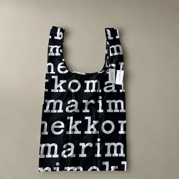새상품 marimekko 마리메꼬 에코백 블랙 x 화이트