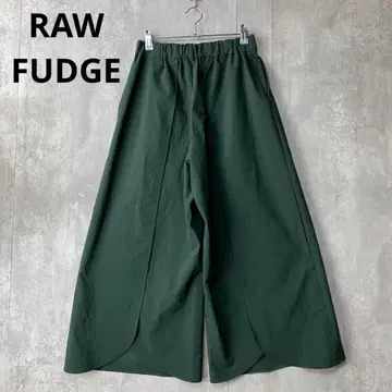 RAW FUDGE 로우퍼지 백 디자인 가우초 팬츠 와이드 그린