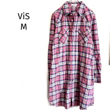 비스 여성용 원피스 롱 기장 체크 무늬 긴팔 택 포함 새상품