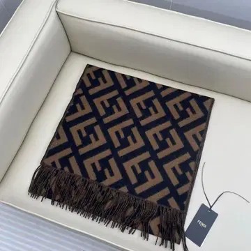 FF 로고 머플러 브라운 블랙*-