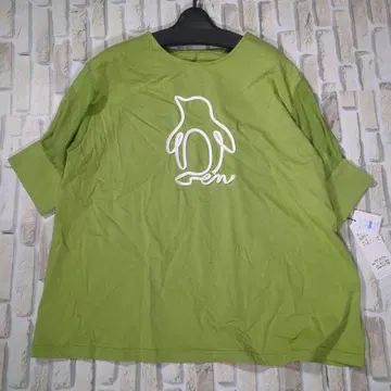 [ 미사용 택 포함 ] 펭귄 로고 반팔 T셔츠 그린