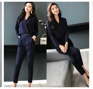 네이비 팬츠 셋업