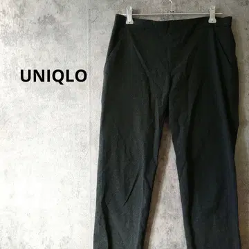 유니클로 슬랙스 테이퍼드 블랙 S 오피스 캐주얼 허리밴딩