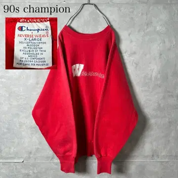 90s champion WISCONSCIN 리버스 위브 빨간색 PM92