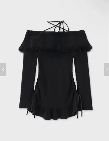 mmeeme Feather offshoulder mini onepiece