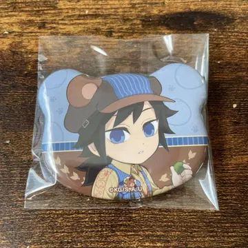 귀멸의 칼날 카페 결실의 가을 축제 가을 축제 곰 캔뱃지 토미오카 기유