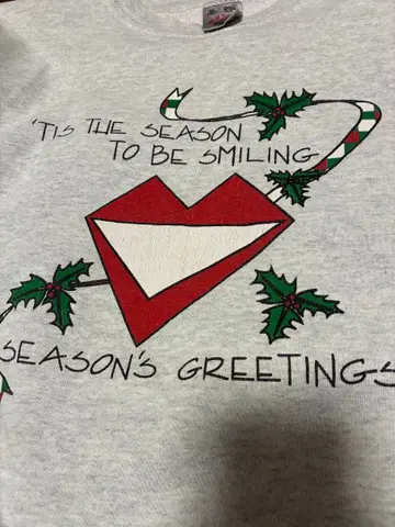 크리스마스 FRUIT OF THE LOOM XL 그레이 맨투맨