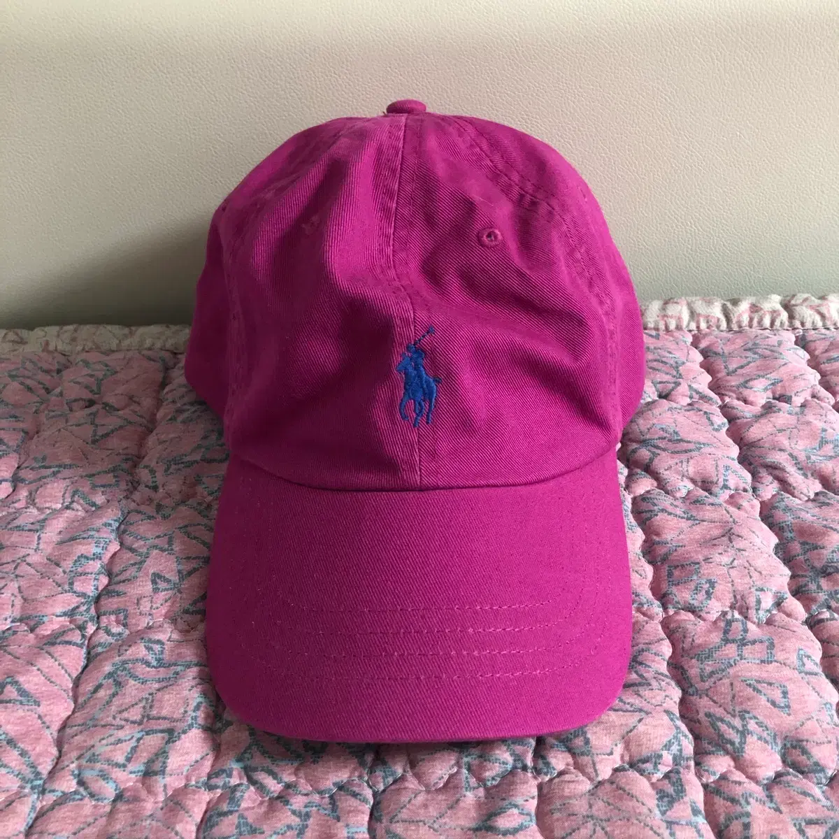 USA Authentic Polo Ralph Lauren Cotton Chino Ball Cap Vivid Pink Blue Pony
