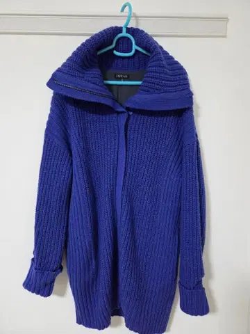 INDIVI 블루 긴팔 니트 가디건 42