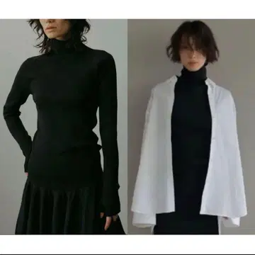 etre tokyo 홀가먼트 터틀 니트 풀오버 블랙