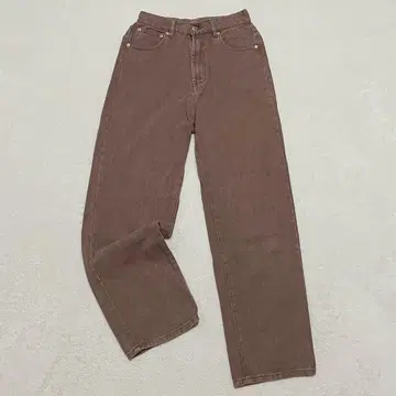 에피미에피미 스트레이트 데님 하이웨스트 컬러 팬츠 세미 와이드 S