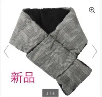 새상품 GU 지유 충전솜 머플러 체크 무늬