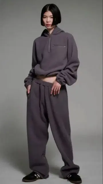 언클리어*하프 지퍼 플리스 후드티(Bshop.론 헤르만)