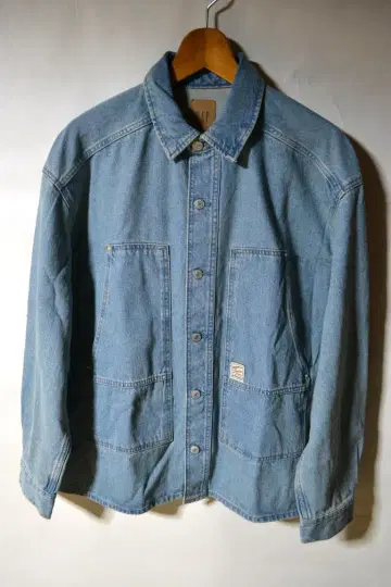 새상품 GAP 데님 오버 사이즈 유틸리티 셔츠 자켓 M 가을/겨울