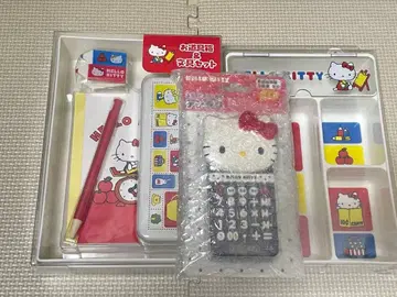 키티 뚜껑 있는 트레이 도구 상자 & 문구 주변 잡화 계산기