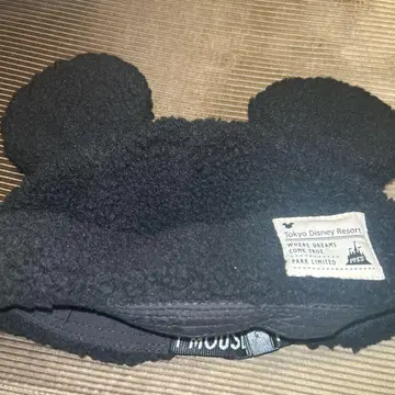 디즈니 리조트 미키 보아 팬캡 블랙