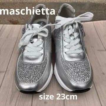 maschietta 실버 라메 여성용 스니커즈 23cm