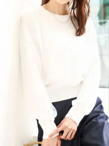 택 포함 미사용 새상품 MK 미쉘클랑 레이어드 튤 니트 워셔블 긴팔