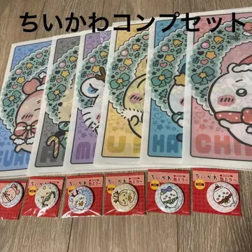 치이카와 클리어 파일 6장 세트와 캔 거울 6개