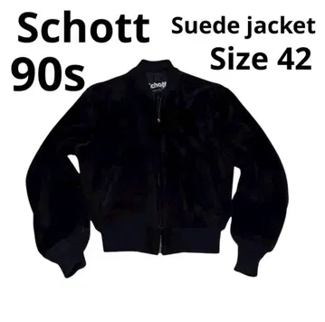 USA제 Schott 스웨이드 봄버 자켓 42 새상품급