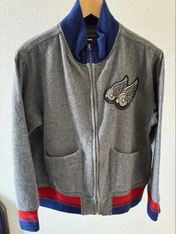 Groovers 울 자켓 L 깃털 와펜 리브 포함