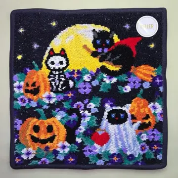 페이러 손수건 블랙캣 좋은 패턴 미사용 새상품