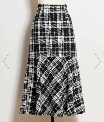 Noela 체크 머메이드 스커트