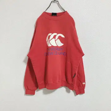 [센터 로고] 캔터베리 오브 뉴질랜드 맨투맨 트레이닝복 빨간색 L