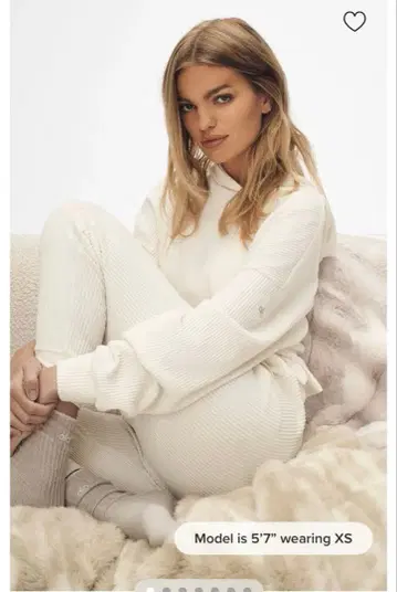 alo 아이보리 스웨트 팬츠 & 후디 셋업