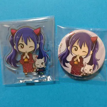 FAIRY TAIL 프린세스 카페 웬디 아크릴 스탠드 캔뱃지