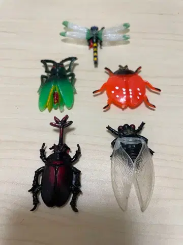 쇼와 레트로 곤충 피규어 5체 세트