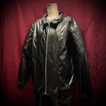 블랙 가죽 자켓 아지메 지퍼 v 시크 스타일 아카이브 그런지 y2k