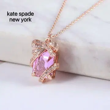 케이트 스페이드 파베 선물 목걸이 핑크