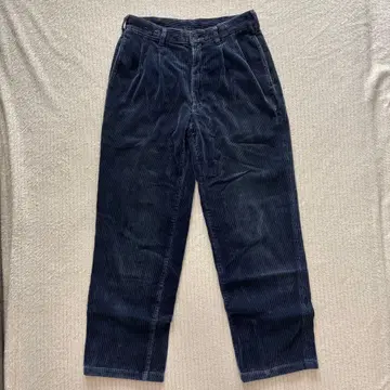 90s 올드 유니클로 2턱 와이드 굵은 폭 코듀로이 팬츠 슬랙스