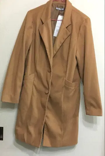 새상품 체스터 코트 롱 코트 카멜 코트