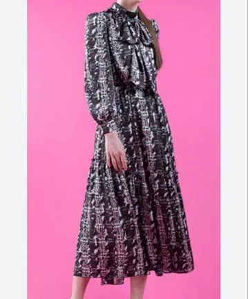 CORCOVADO 보타이 원피스 플리츠 허리 벨트 포함 38