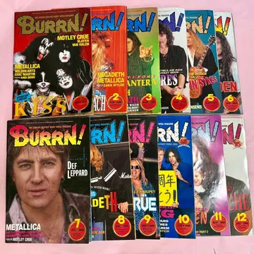 BURRN! 1999년 12권 세트 1월~12월 헤비메탈 전문지
