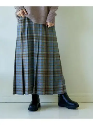 새상품 studio CLIP 체크 플리츠 스커트 인기 완판템