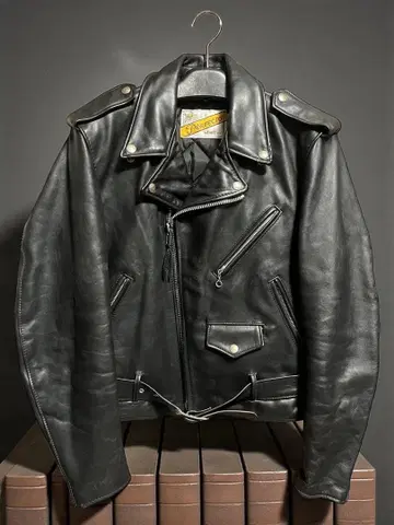 미국산 Schott 가죽 더블 라이더 자켓 40 천연 가죽 618