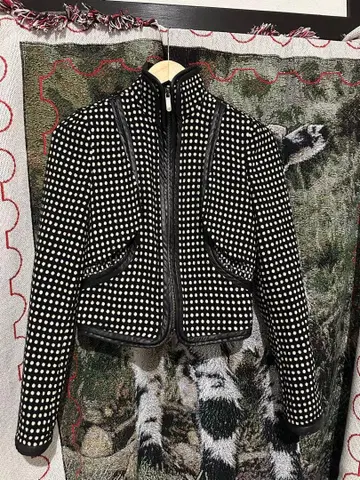 ARMANI EXCHANGE 도트 크롭 자켓