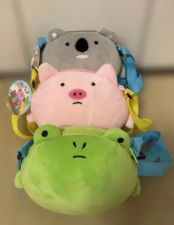 통통한 동료 쫀득쫀득 숄더백 개구리 돼지 코알라 세트