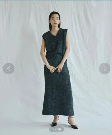 택 포함 새상품 styling 라메 페더 니트 셋업