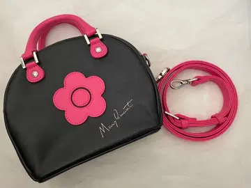 Mary Quant 숄더백 마리쿠와 꽃 모티브