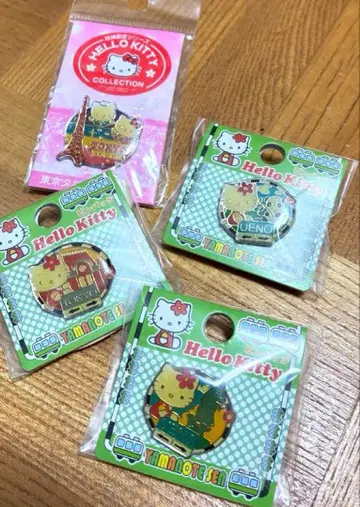 헬로키티 한정판 핀 배지 핀즈 야마노테선 디자인 도쿄